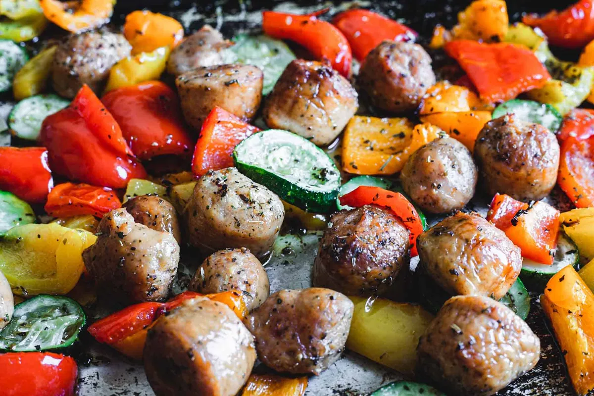 Chicken Sausage Vegetable Sheet Pan