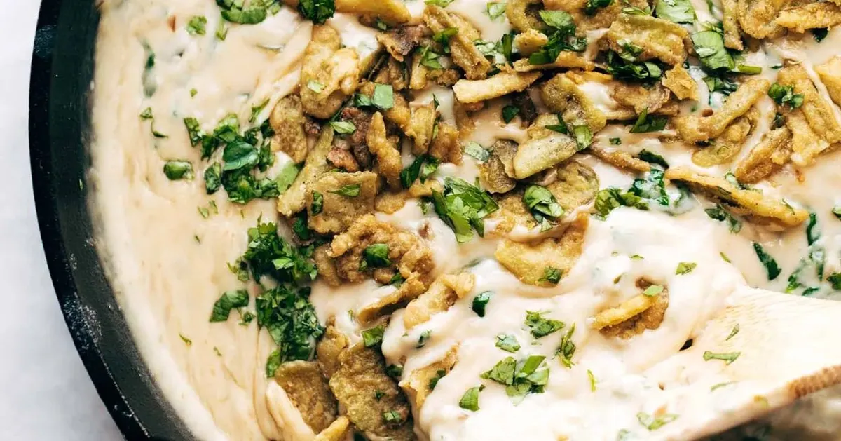 Spinach Queso with Crispy Jalapeños