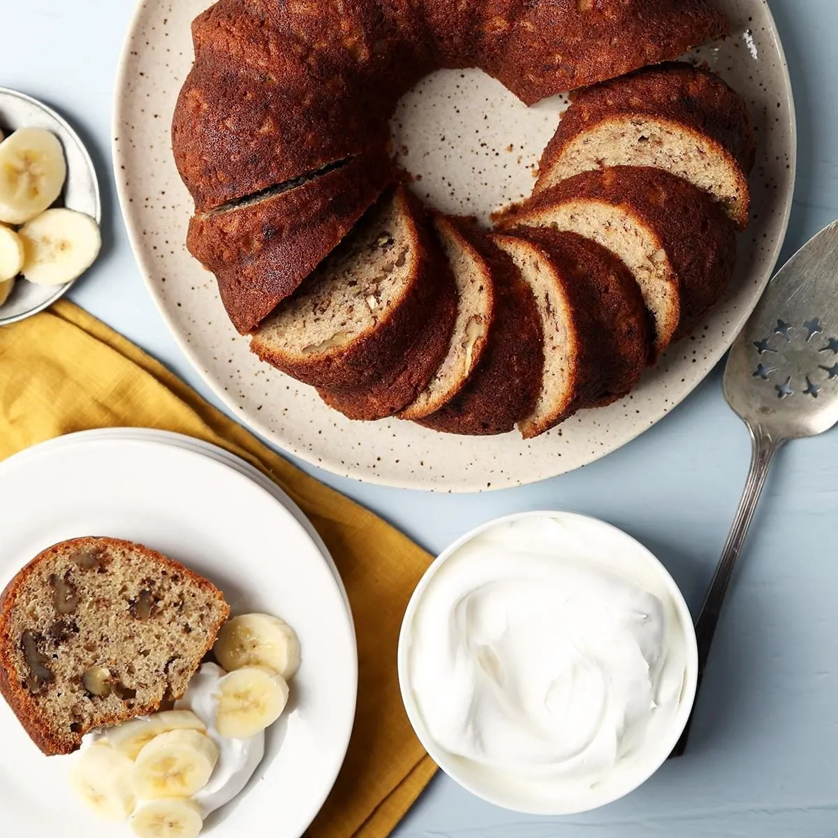 Banana Walnut Bundt Cake