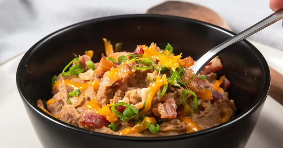 Instant Pot Refried Beans with broth