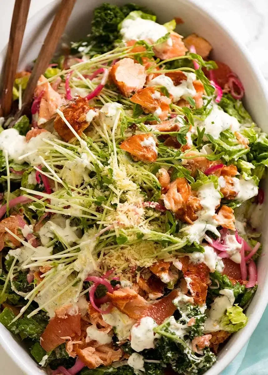 Salmon Salad with Yogurt Ranch