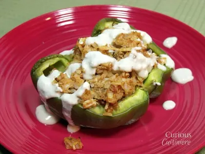 Buffalo Chicken Stuffed Peppers