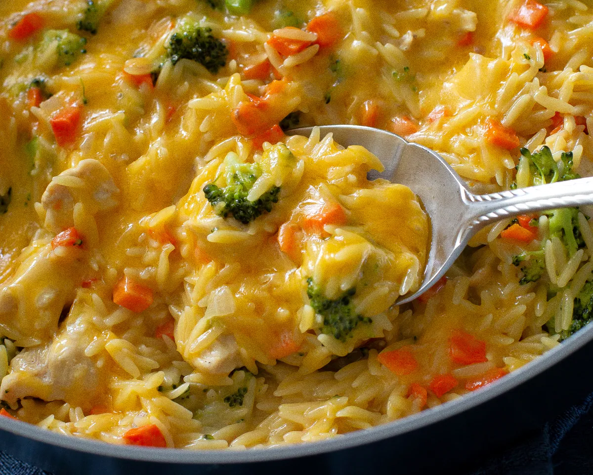 Chicken Broccoli Cheddar Orzo
