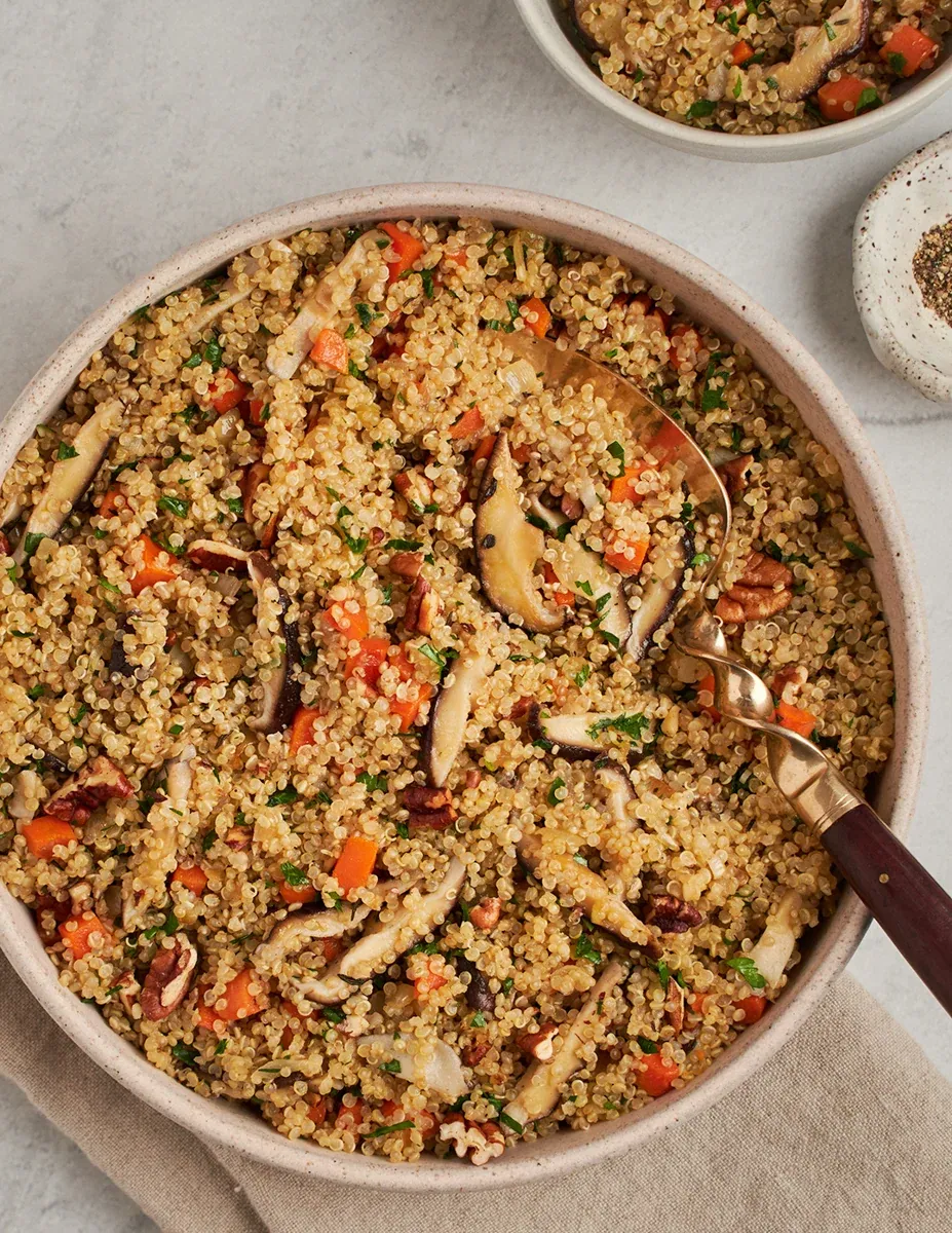 Quinoa Mushroom Pilaf