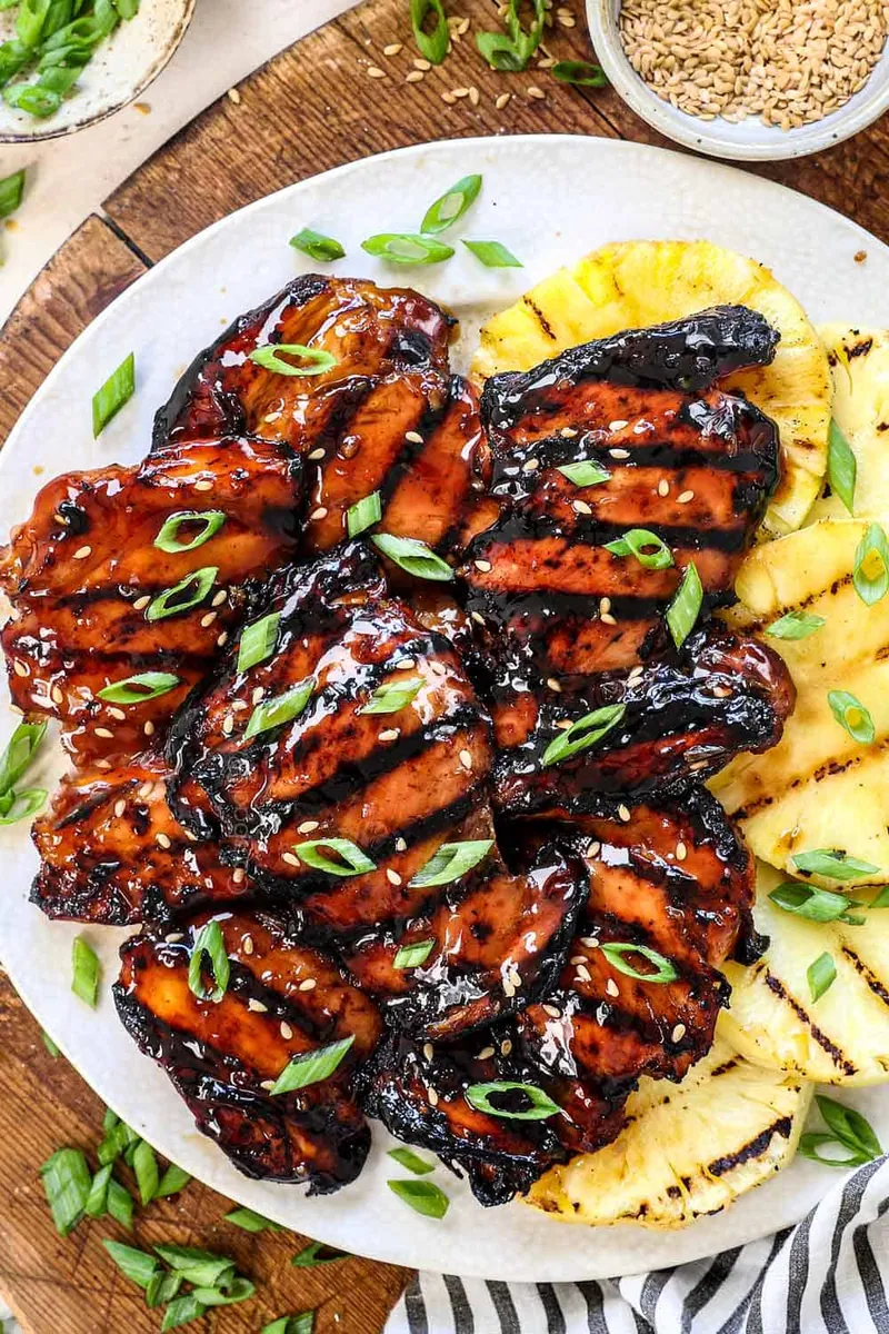 Chicken Teriyaki with green onions