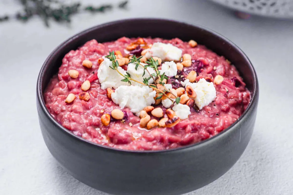 Beet and Goat Cheese Risotto