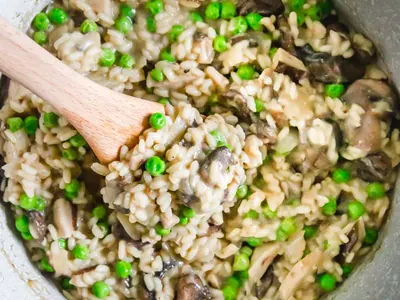 Creamy Vegan Mushroom Risotto