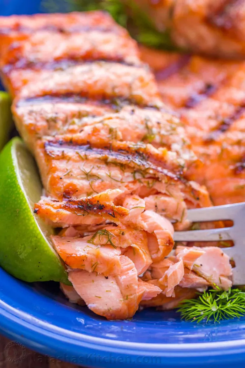 Grilled Salmon with Lime Butter