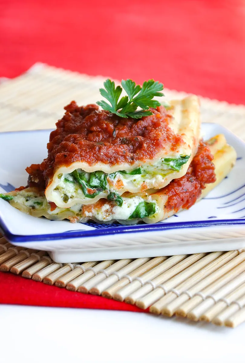Pesto Vegetable Manicotti