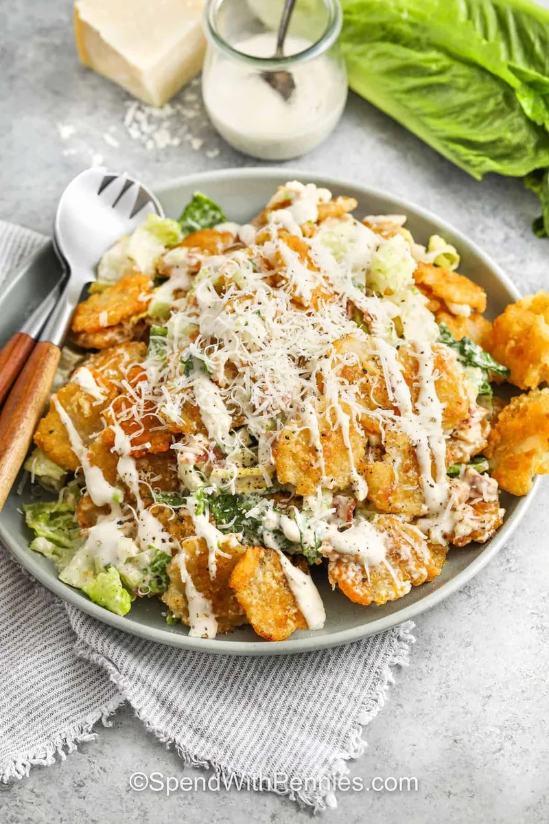 Crispy Tater Caesar Salad
