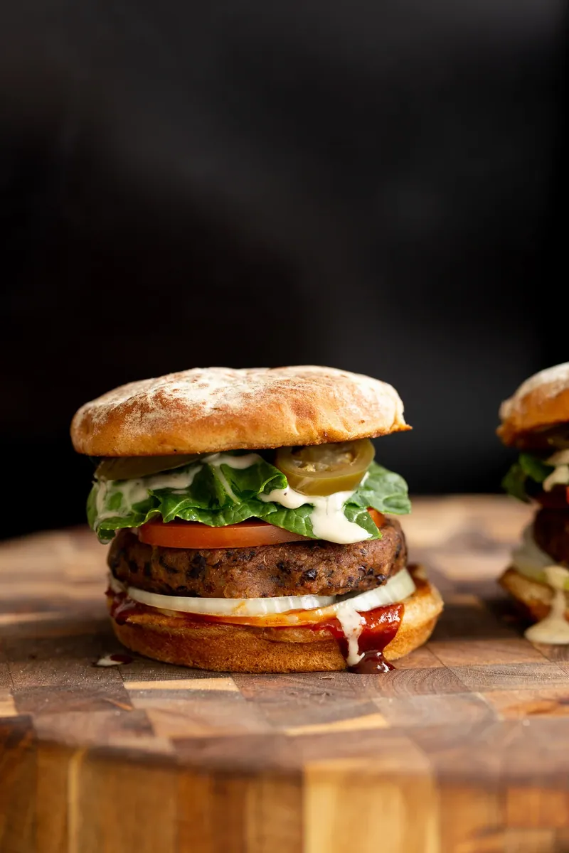 Cajun Black Bean Quinoa Burgers