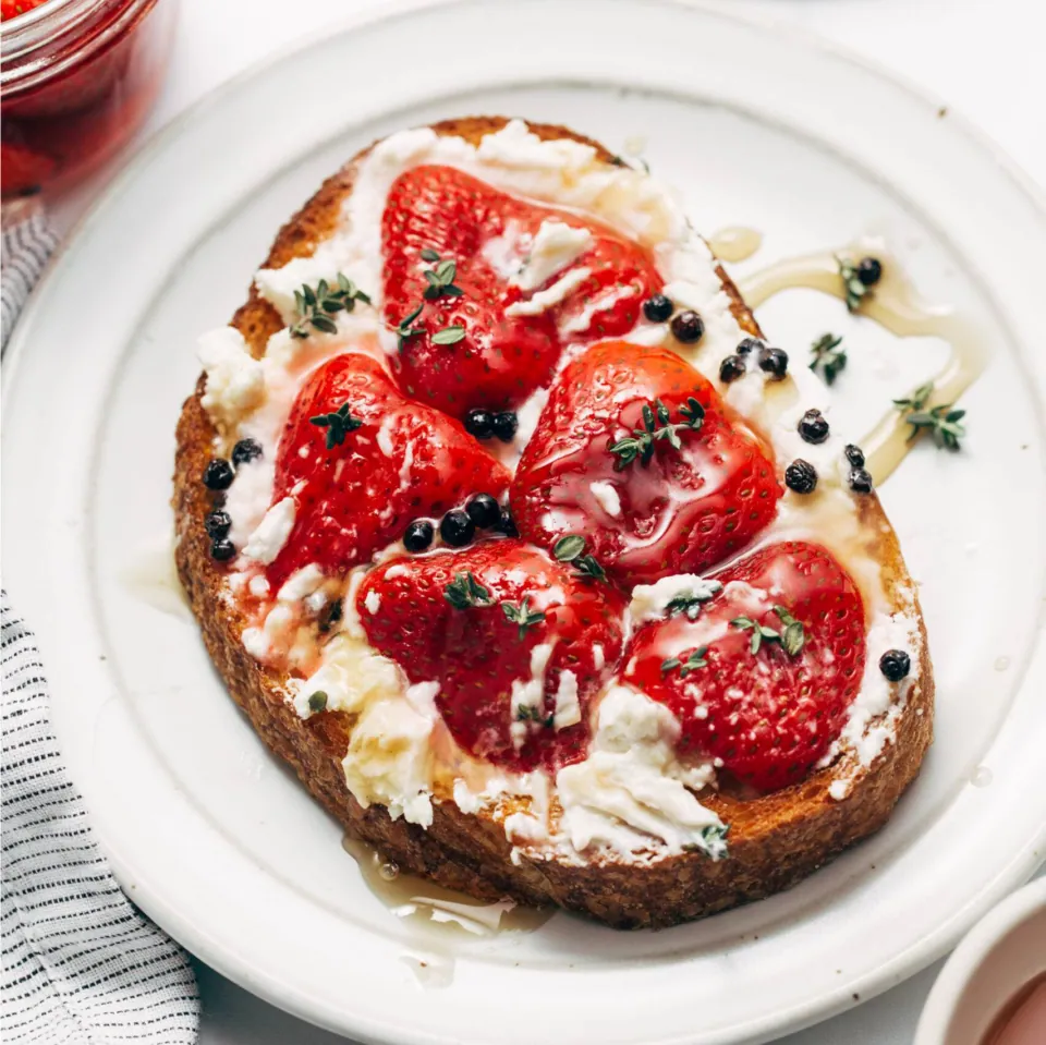Pickled Strawberry Toasts