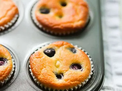 Lemon Blueberry Almond Muffins