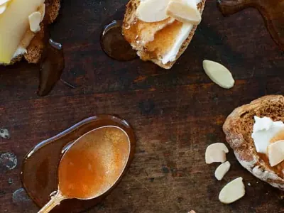 Spicy Honey Goat Cheese Toasts