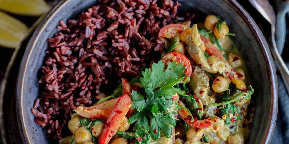 Mushroom Chickpea Coconut Curry
