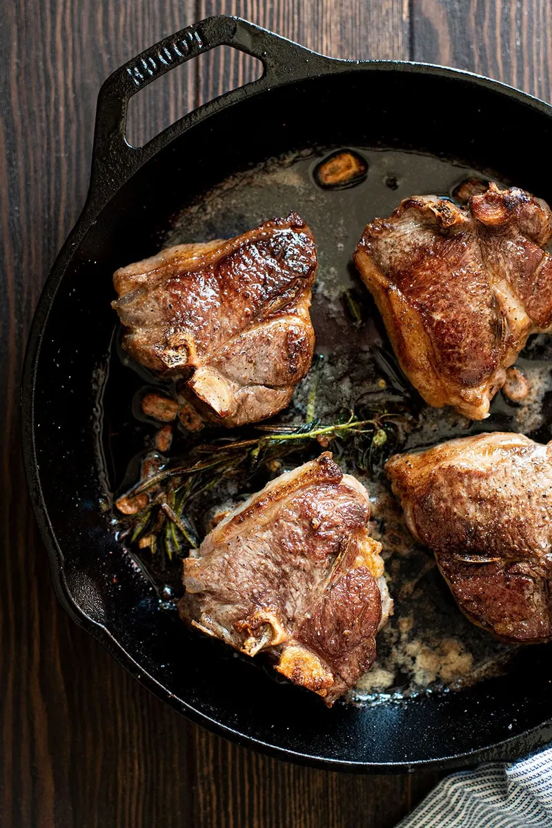 Lamb Chops with Cognac Butter