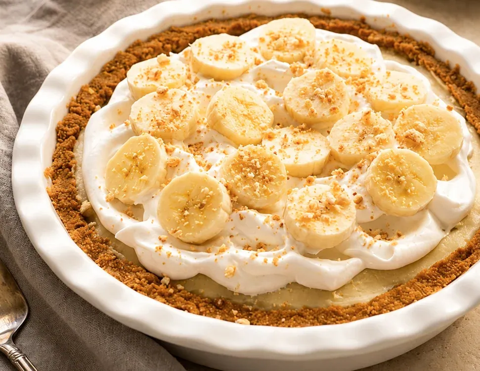 Banana Cream Pie with butter