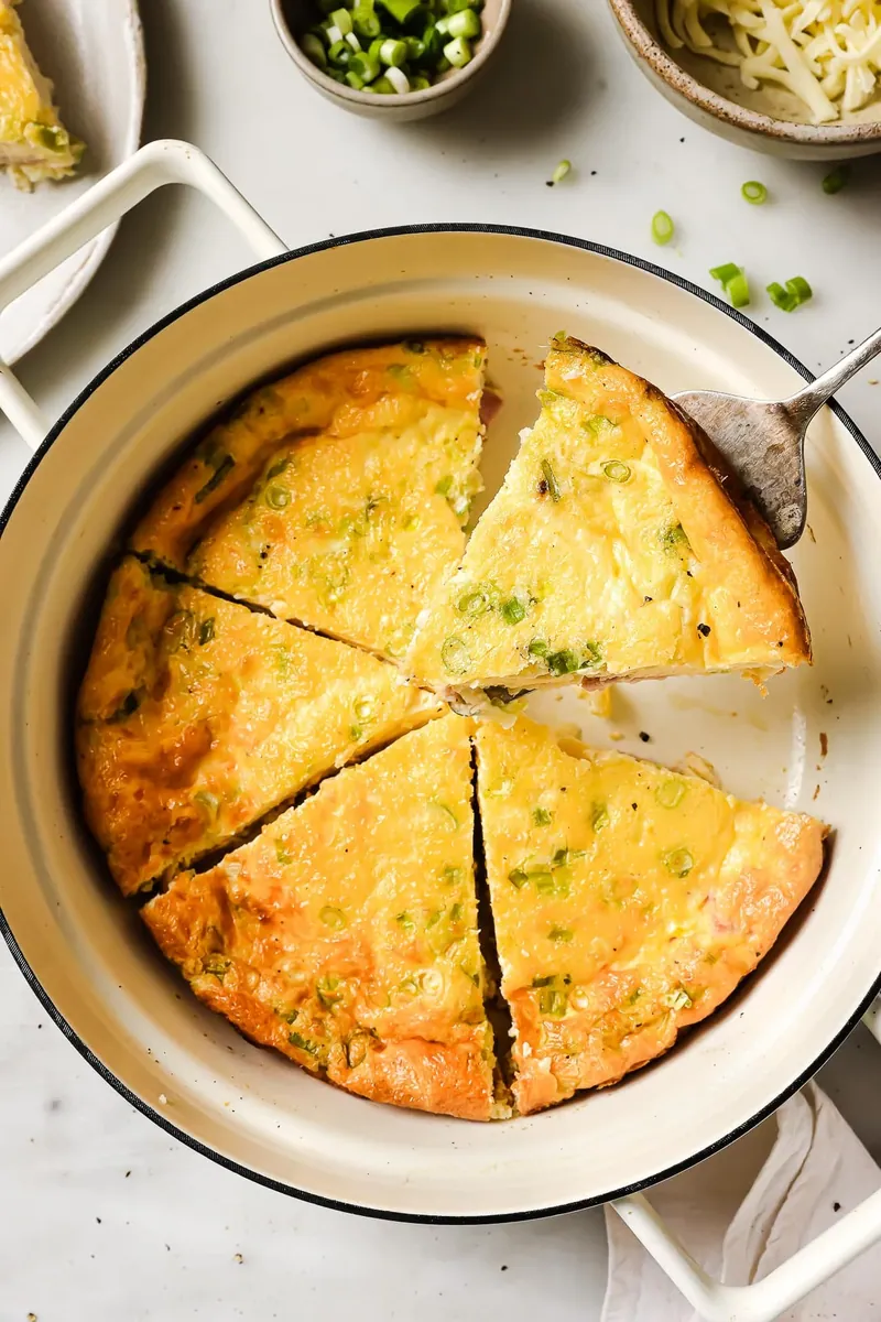 Crustless Ham and Cheese Quiche