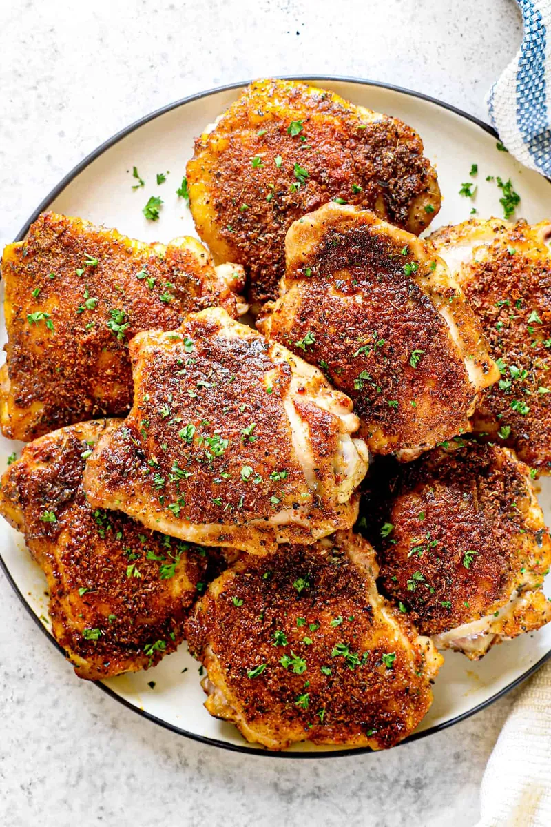Crispy Baked Chicken Thighs