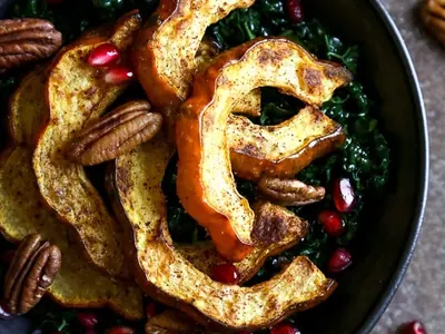 Kale Salad with Roasted Squash
