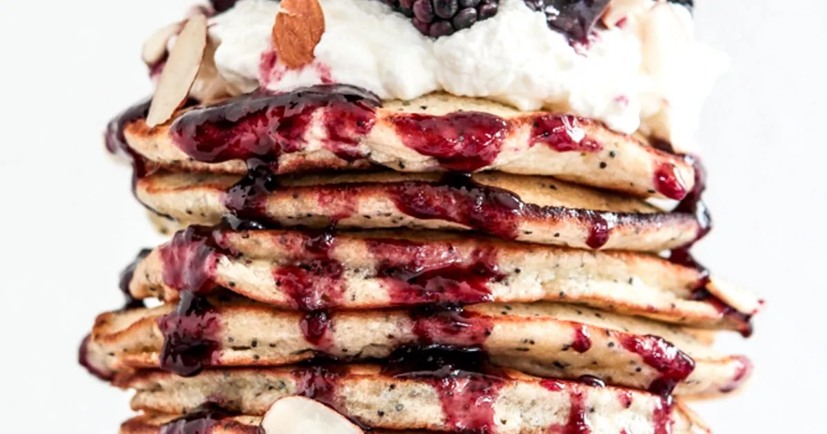 Almond Poppyseed Pancakes