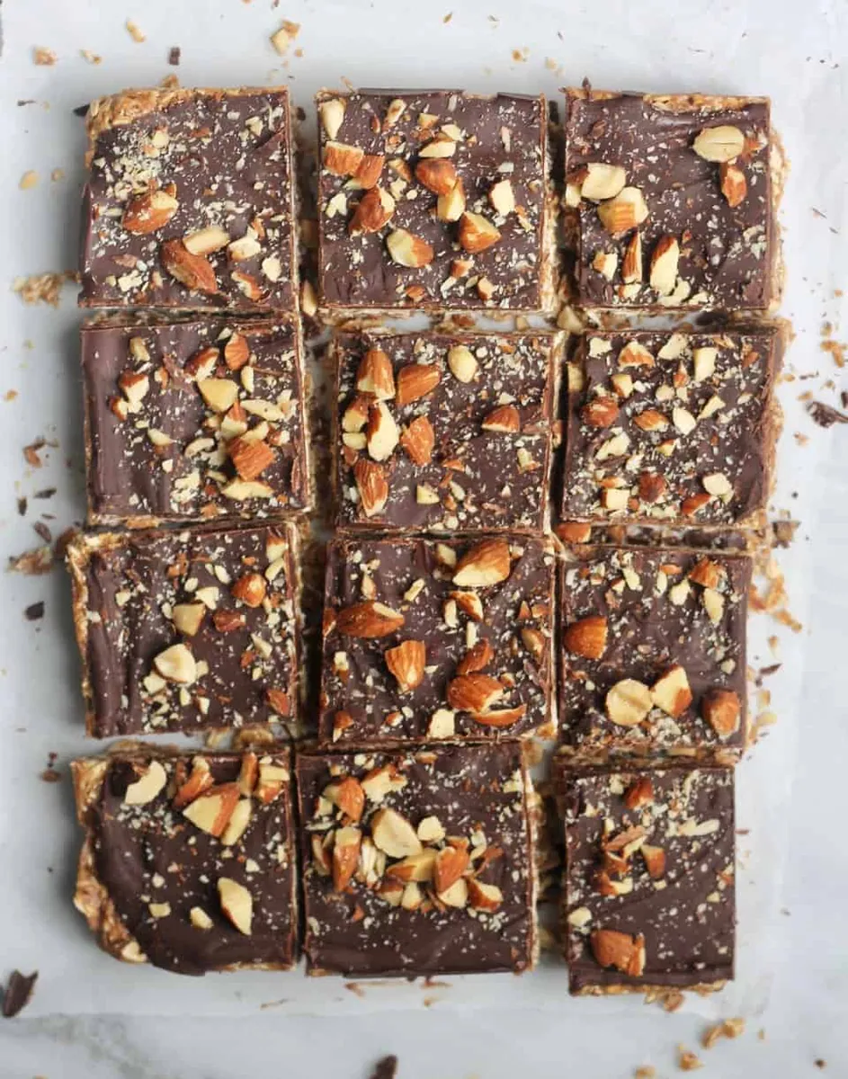 Almond Butter Oat Bars