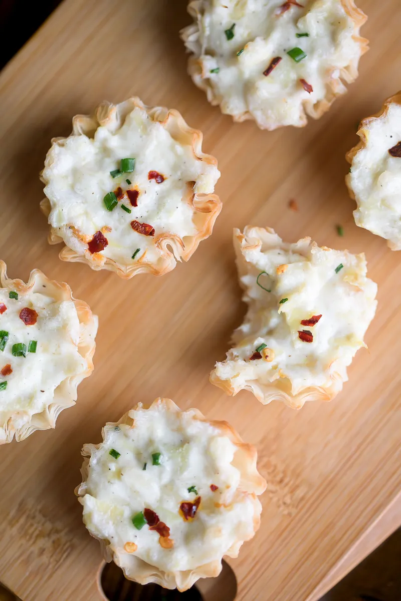 Artichoke Dip Phyllo Cups