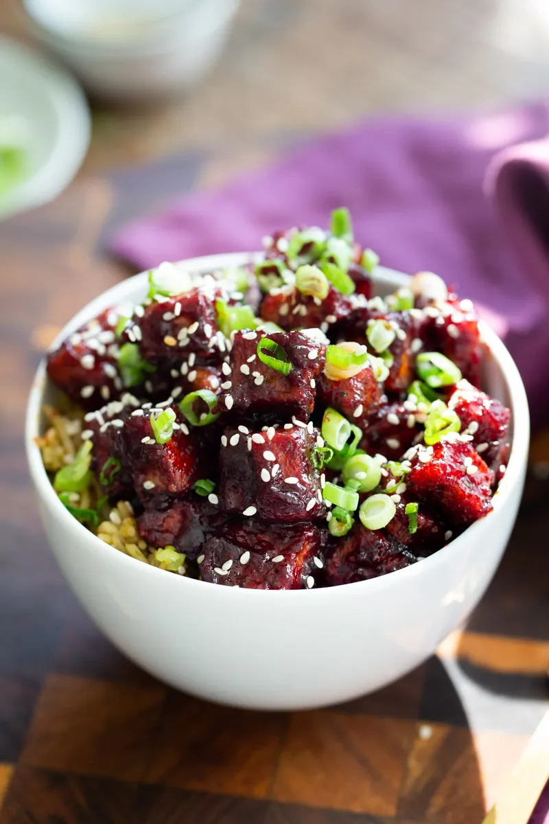Blackberry Gochujang Tofu