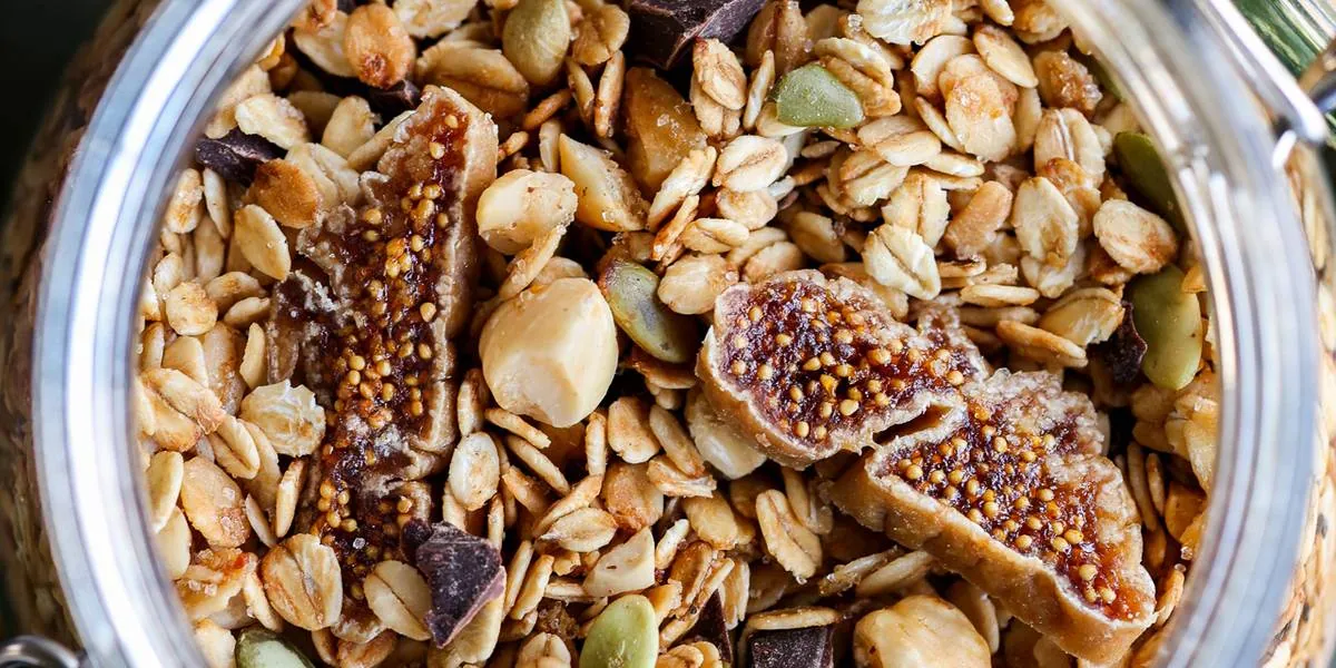 Chocolate Hazelnut Fig Granola
