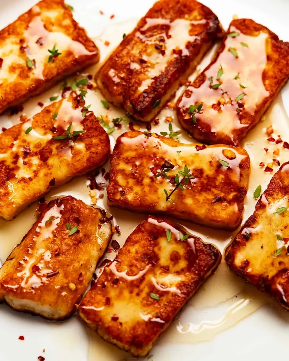 Golden Halloumi with Honey