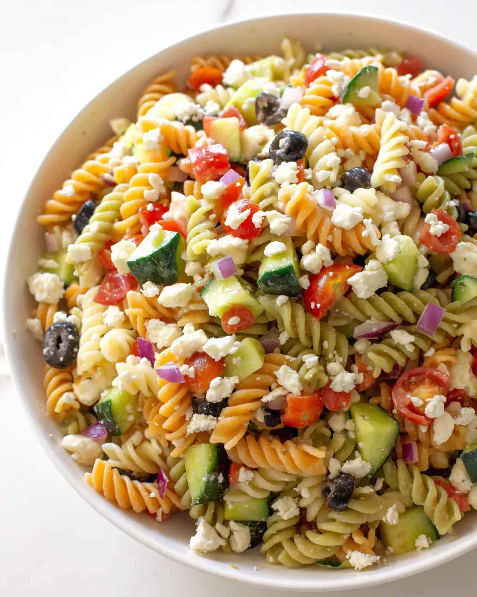 Feta Vegetable Rotini Salad