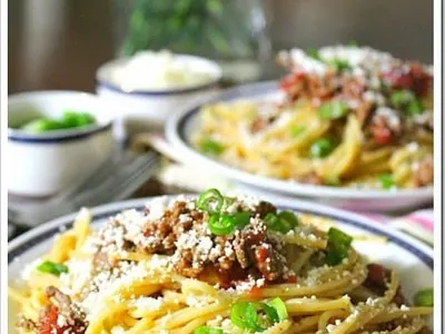 Spaghetti with Chipotle Beef