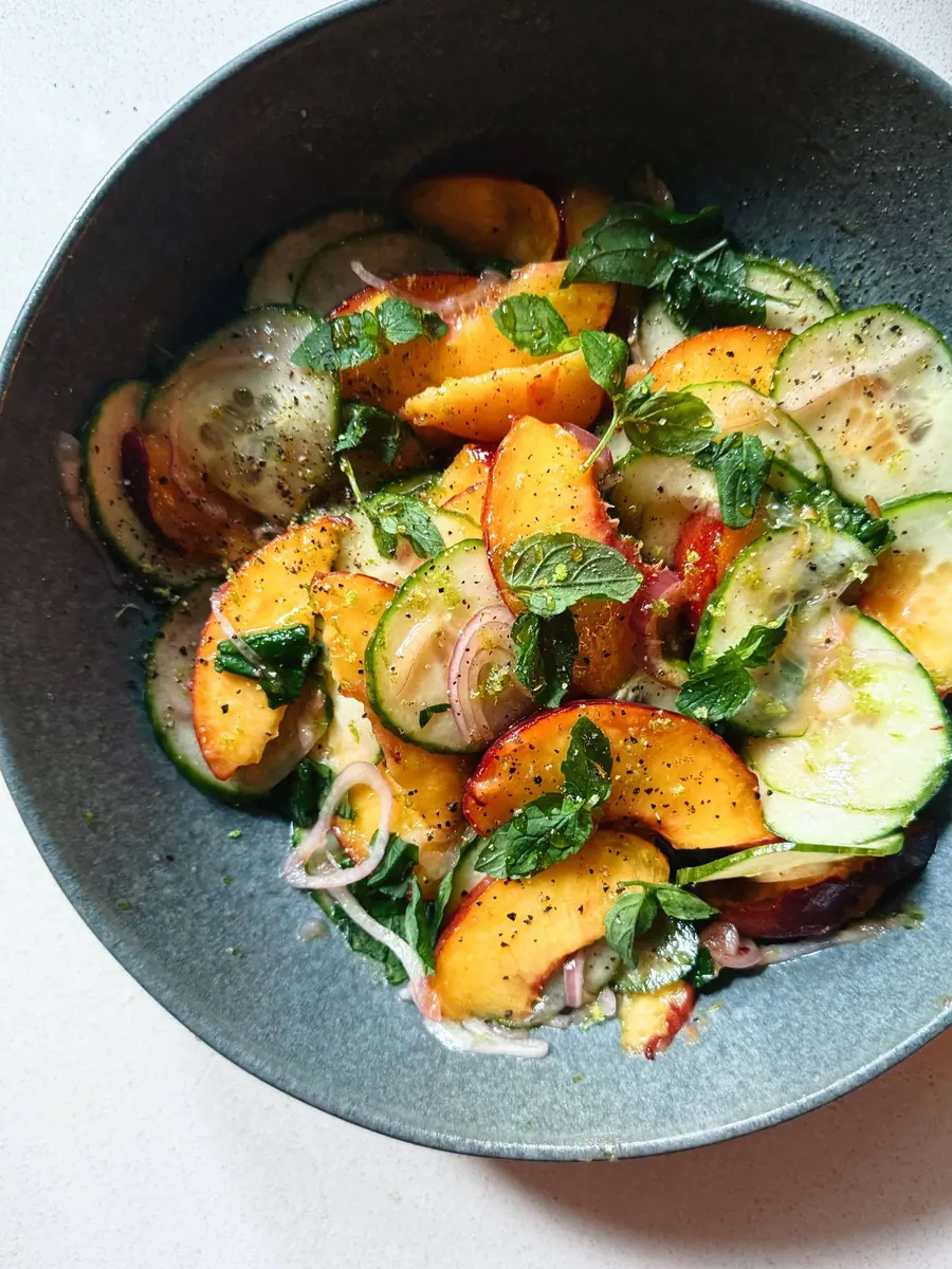 Peach Cucumber Salad