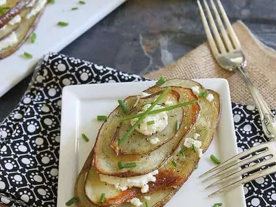 Goat Cheese Potato Stacks