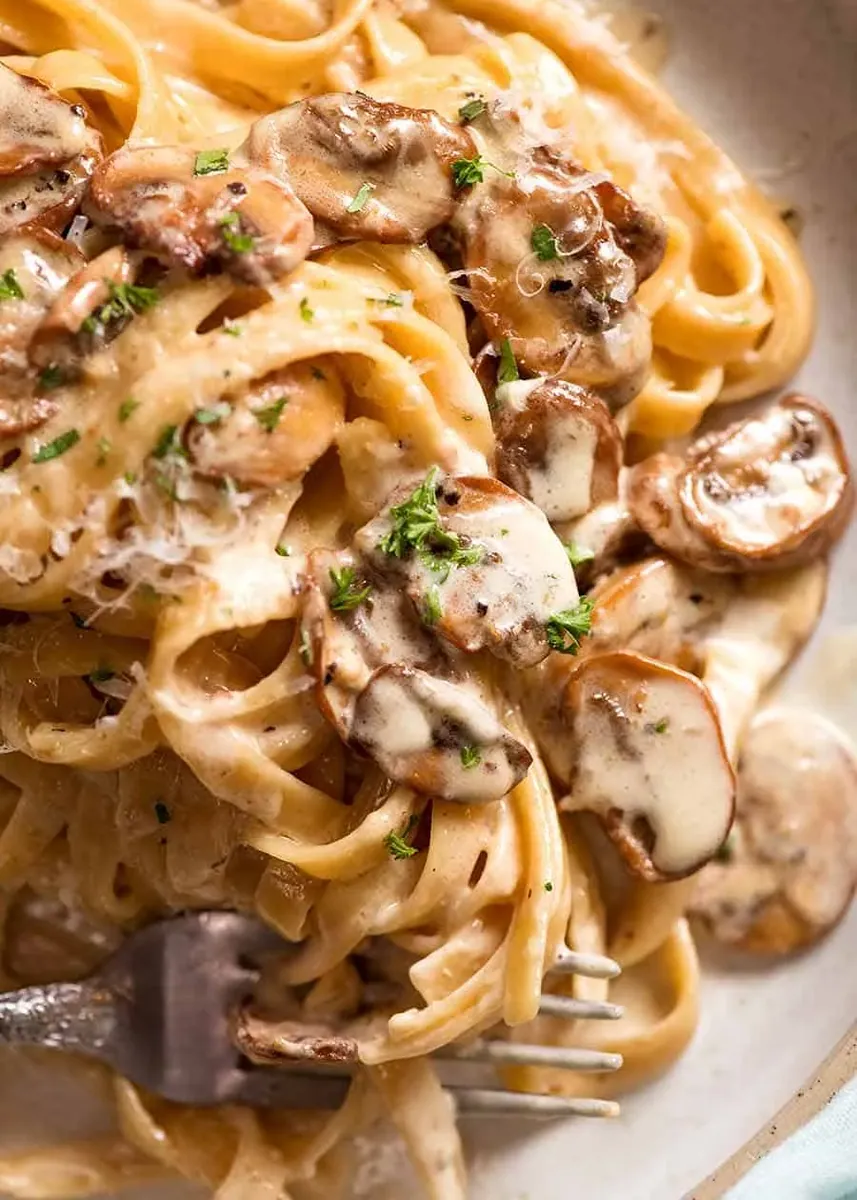 Creamy Mushroom Fettuccine