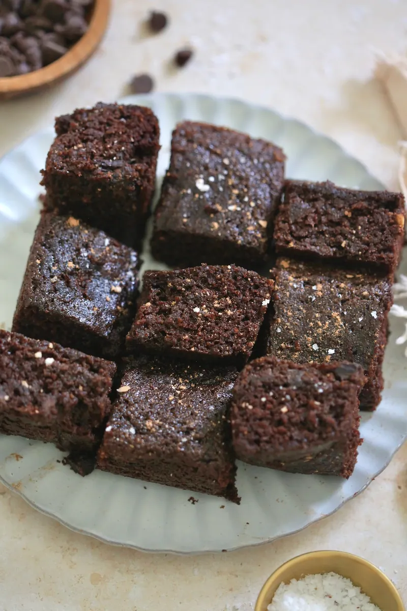 Almond Flour Chocolate Cake with coffee and tea