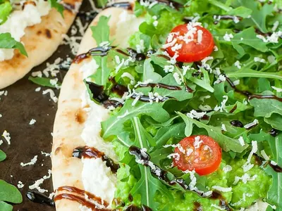 Lemon Ricotta Pea Flatbread