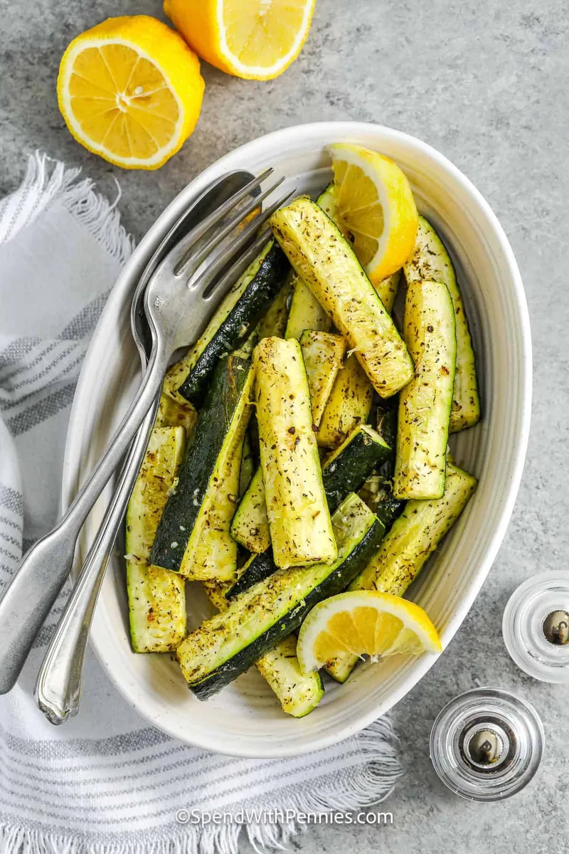 Roasted Lemon Zucchini