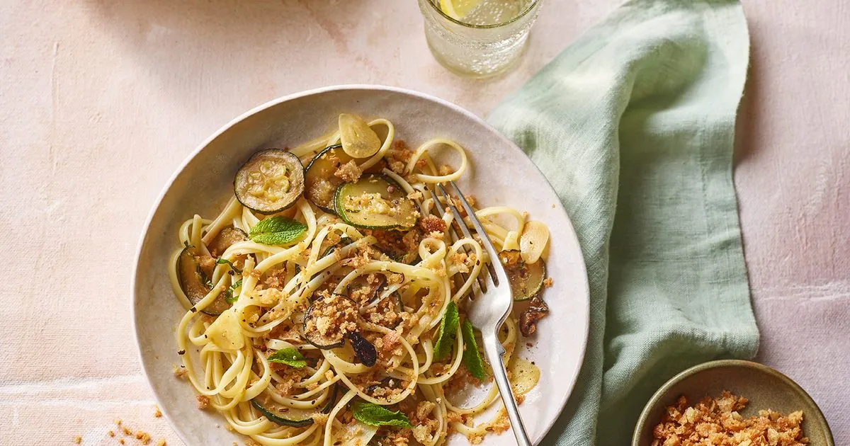Courgette Lemon Mint Linguine