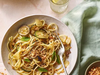Courgette Lemon Mint Linguine