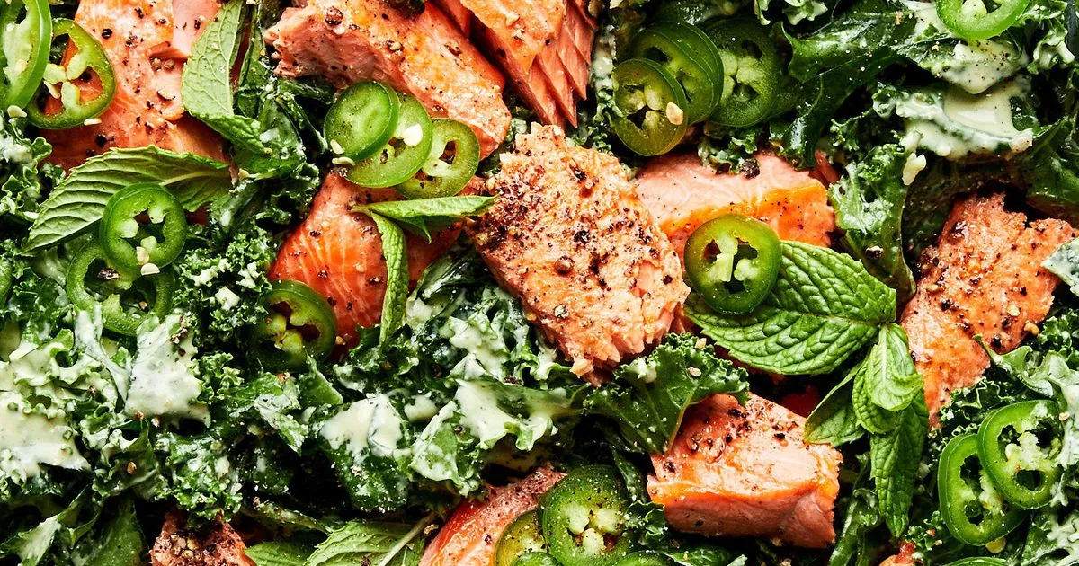 Serrano Mint Salmon Salad