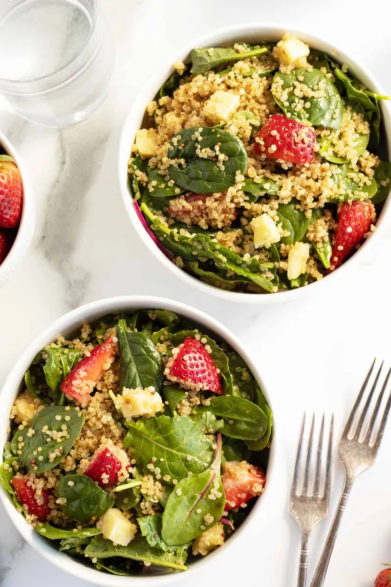 Strawberry Quinoa Brie Salad