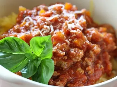 Spaghetti Squash Meat Ragu