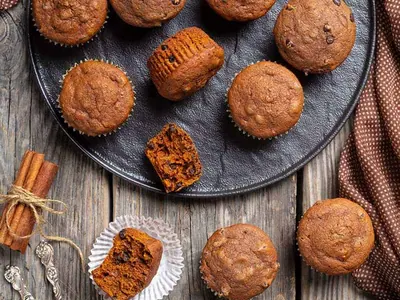 Double Chocolate Pumpkin Muffins