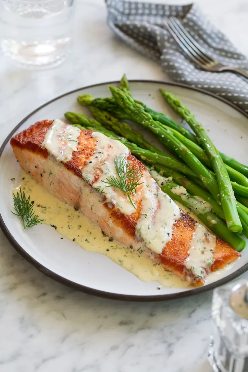 Pan-Seared Salmon with Dijon Sauce