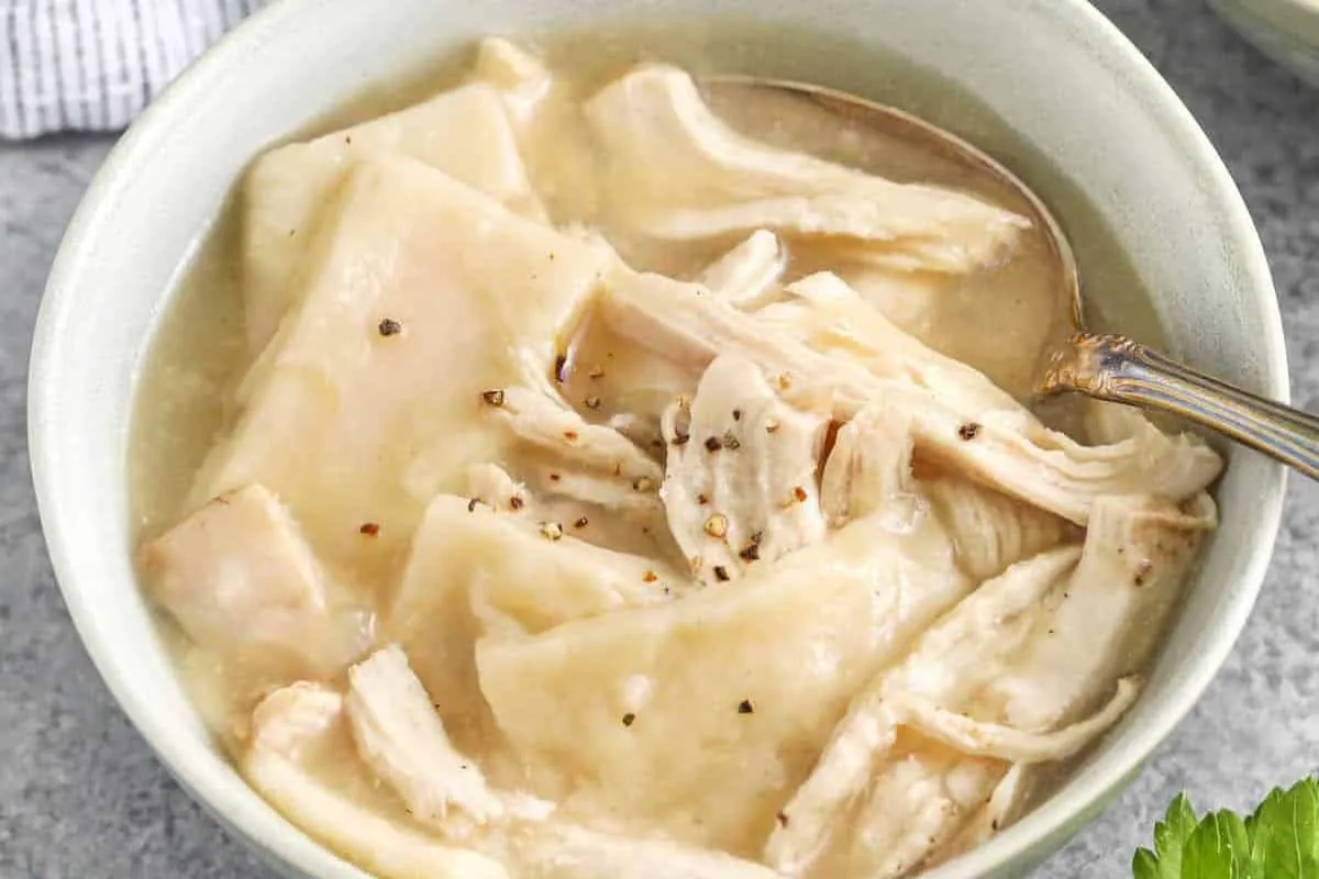 Chicken and Dumplings with broth