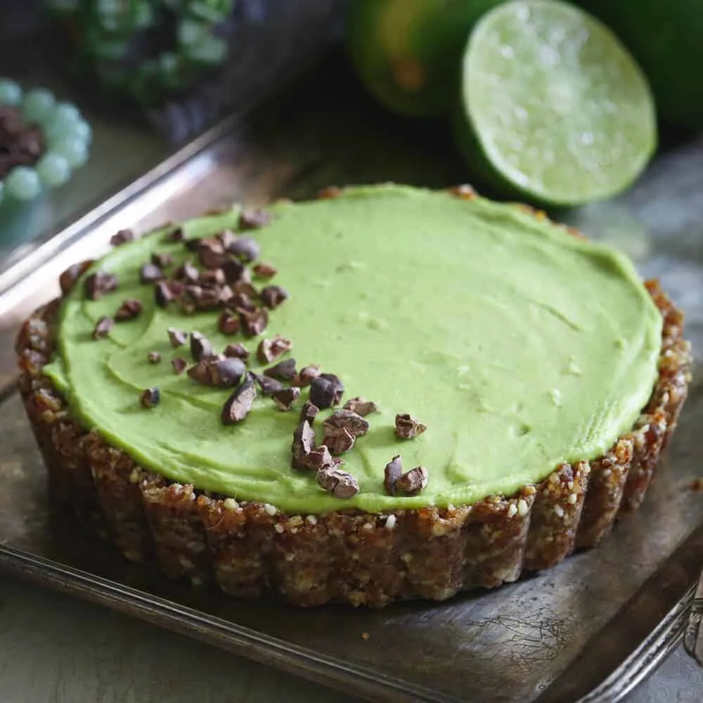 No-Bake Lime Avocado Tart