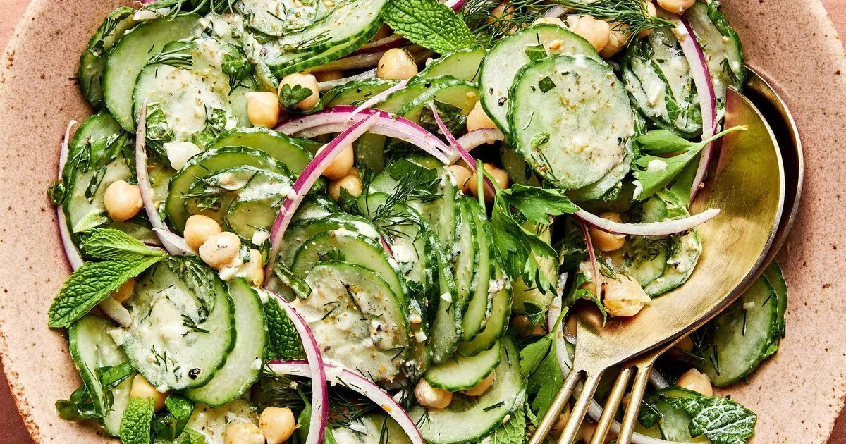 Cucumber Chickpea Salad