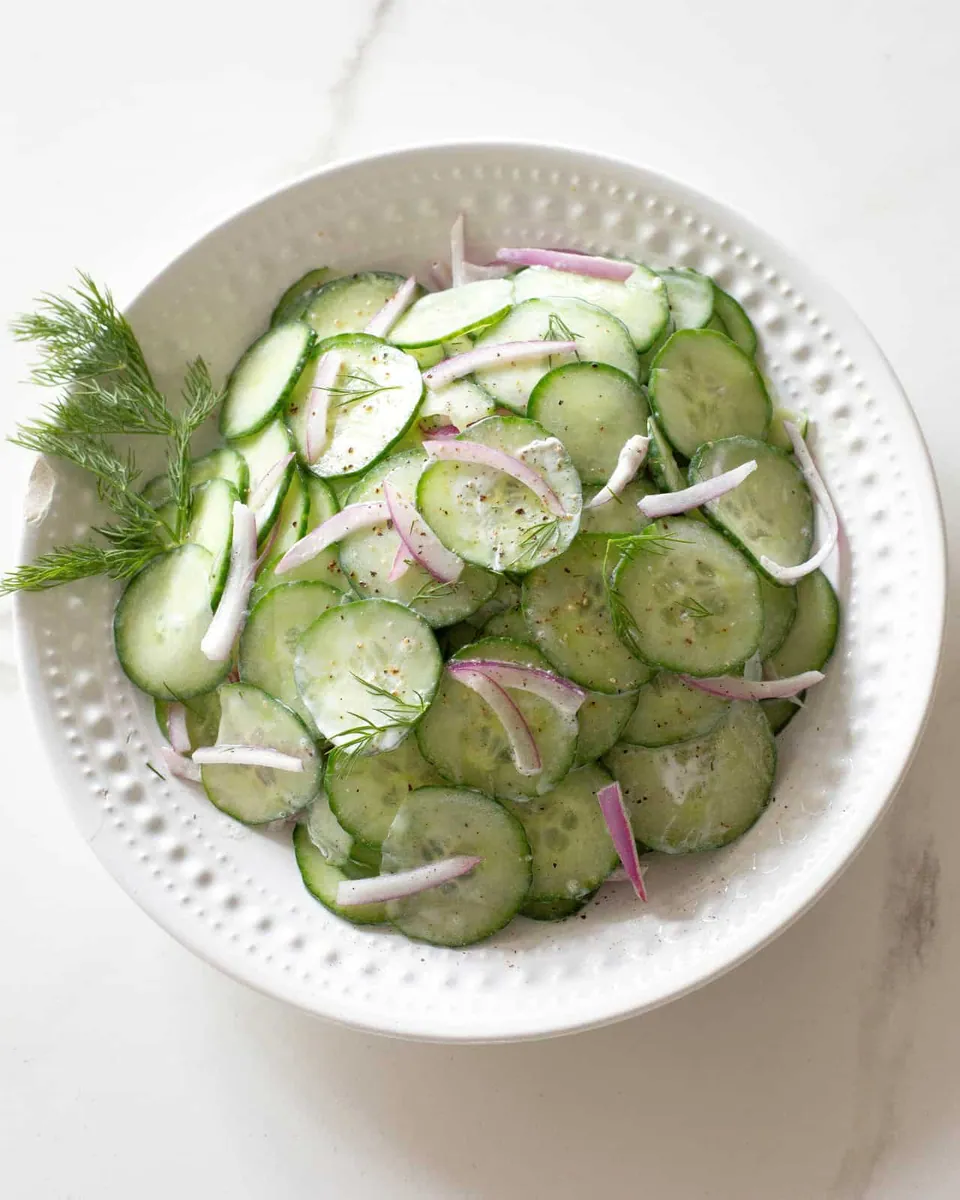 Creamy Cucumber Salad (6 servings)