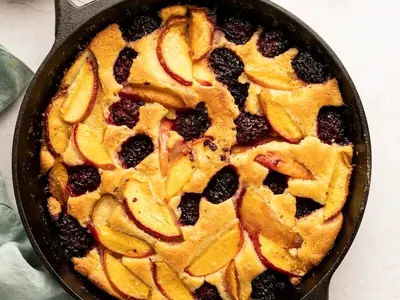 Peach Blackberry Buckle